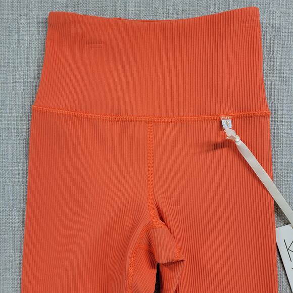Athleta x Alicia Keys Womens Leggings Size XXS Orange Elation Ribbed Tight NEW - Picture 5 of 15